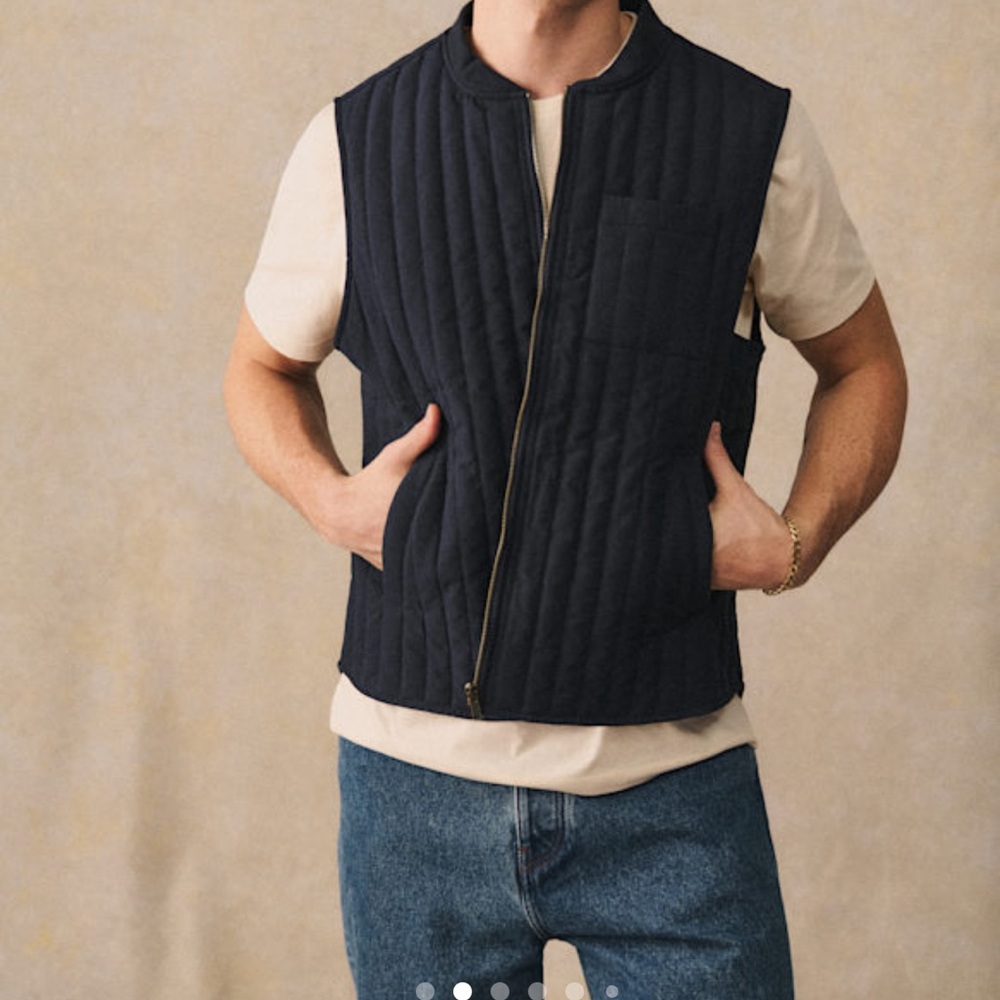 Men's Quilted Navy Vest